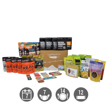 Pack Long Distance Hiking - 7 Days - Freeze Dried Food and Snacks