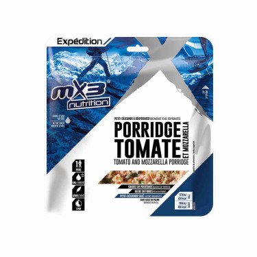 Porridge with tomato and mozzarella