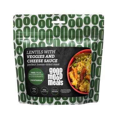 Lentils with Vegetables and Cheese Sauce