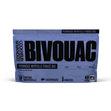 Organic blueberry and strawberry porridge