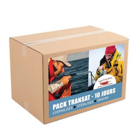 10-day pack - Freeze dried meals and sterilised with snacks - Transat