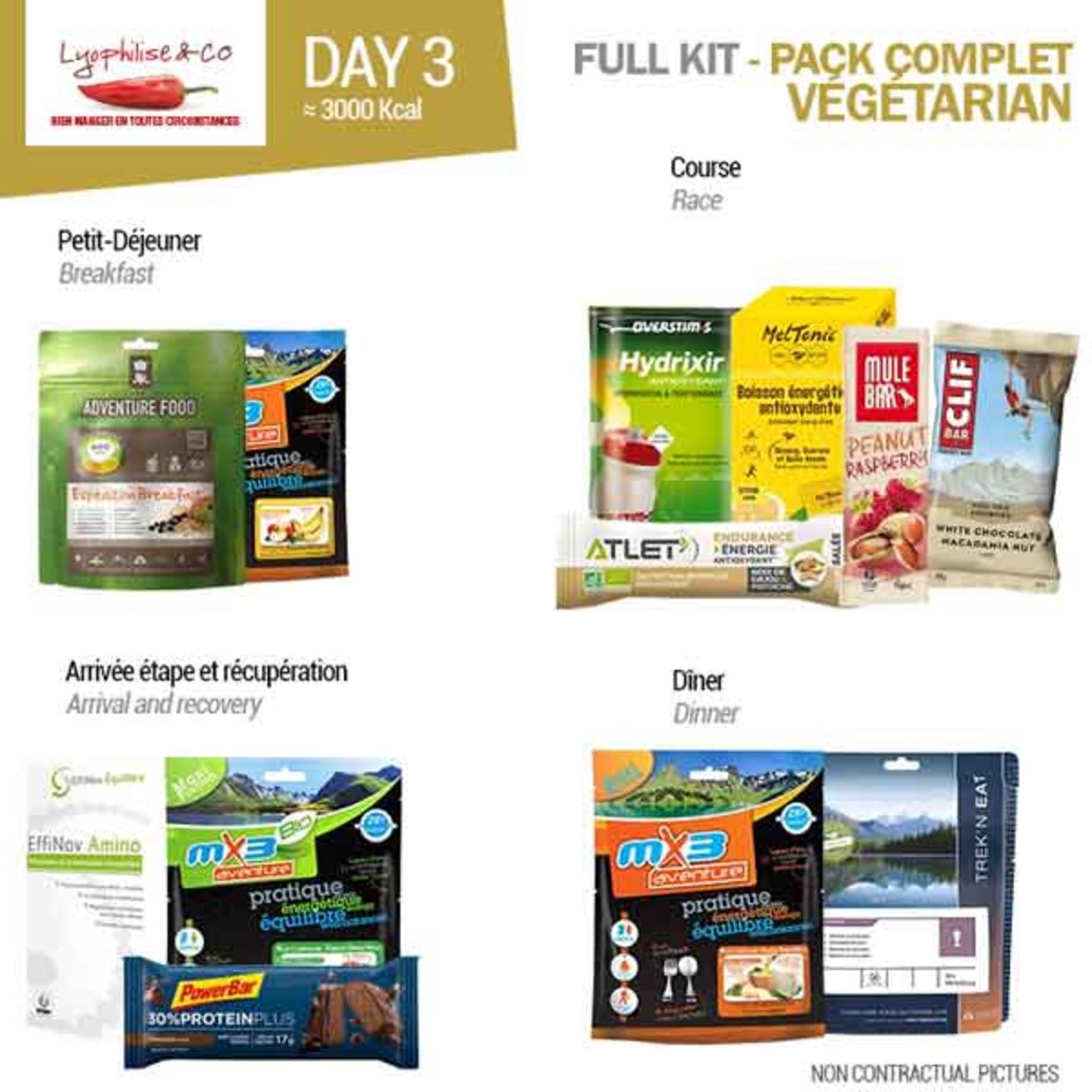 Vegetarian 7-day pack - Ultra-trail - 2700 kcal/day
