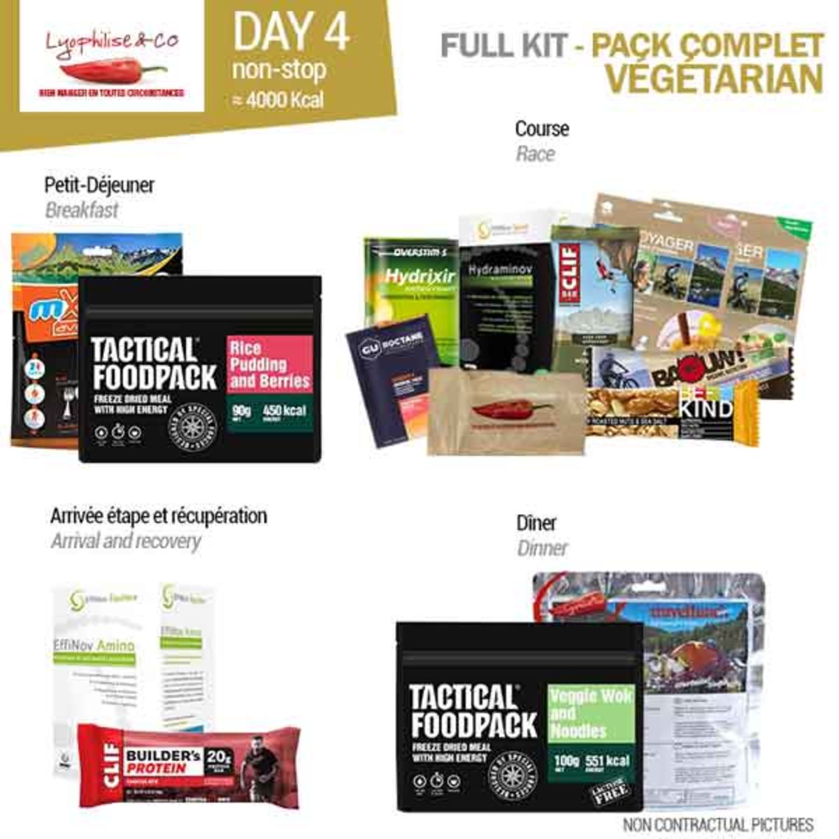 Vegetarian 7-day pack - Ultra-trail - 2700 kcal/day