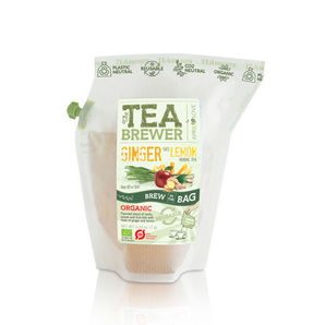 Organic ginger, lemon herbal tea