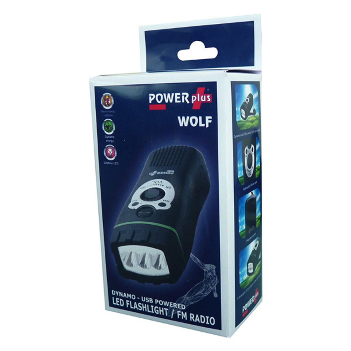 Powerplus Wolf torch radio - USB/Dynamo