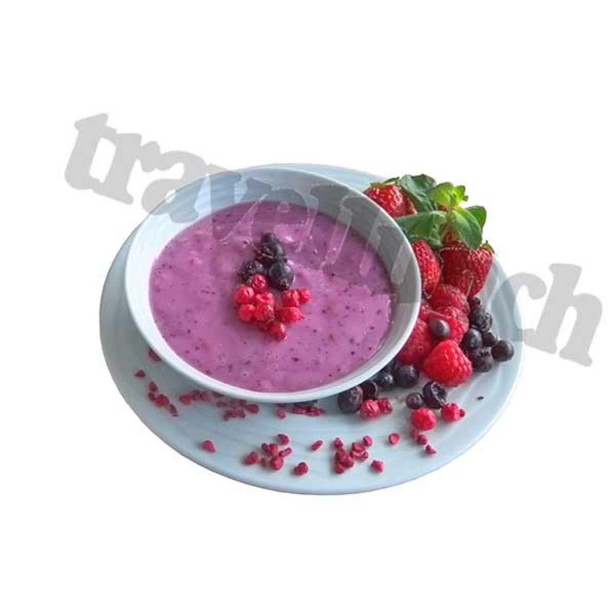 Wild berry yogurt dessert
