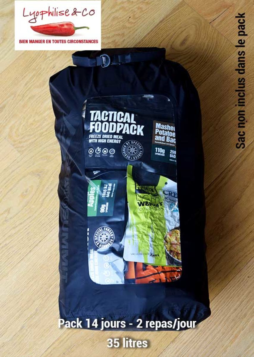 14-day Trek pack - Freeze dried meals with snacks