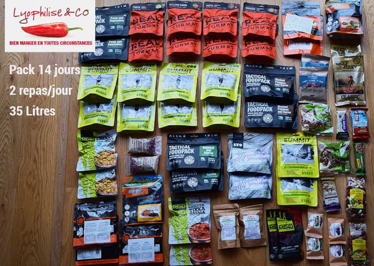 14-day pack - Freeze dried meals - Trek - 2 meals/day