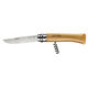 Opinel corkscrew knife n°10 - Tradition 10 cm - Stainless steel, beech wood
