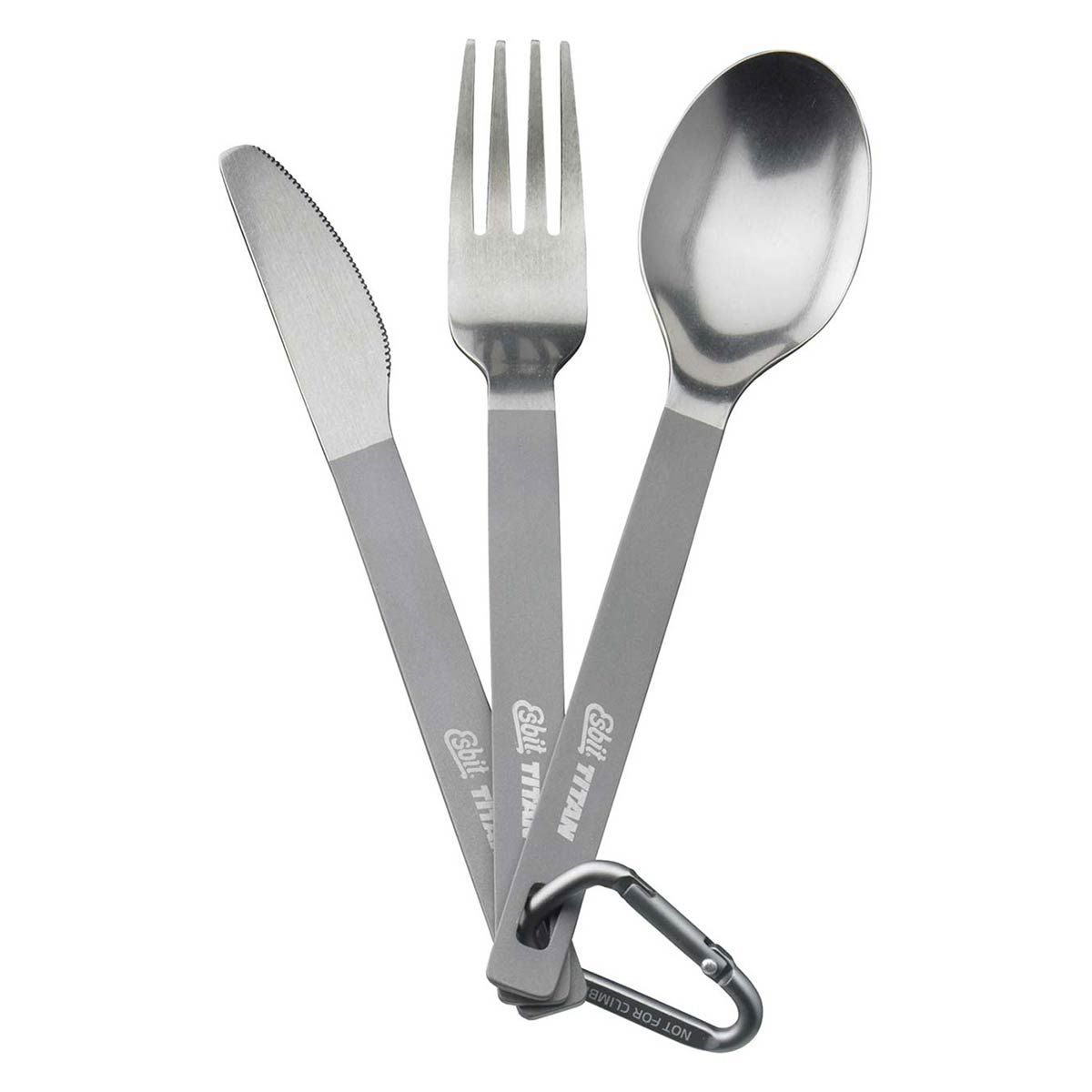 Esbit titanium cutlery set + carabiner