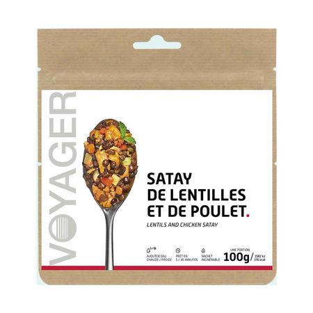 Lentils and chicken satay