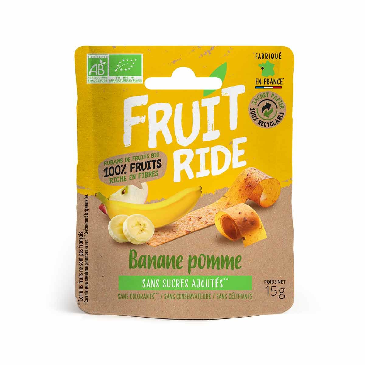 Fruit Ride organic fruit leather - Banana, apple