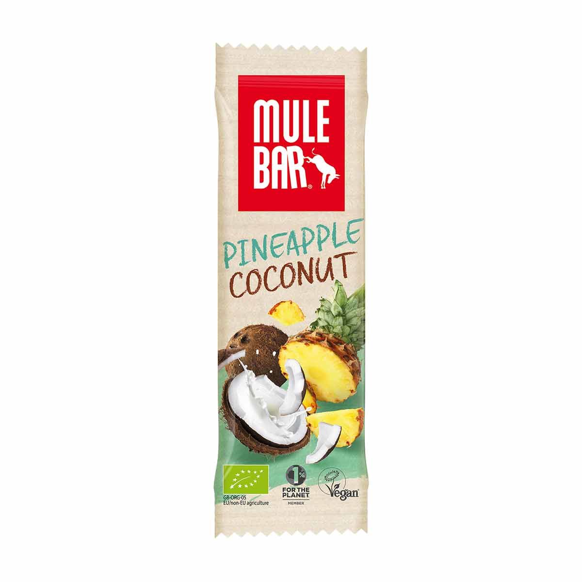 Mulebar organic energy bar - Pineapple, coconut and goji berries
