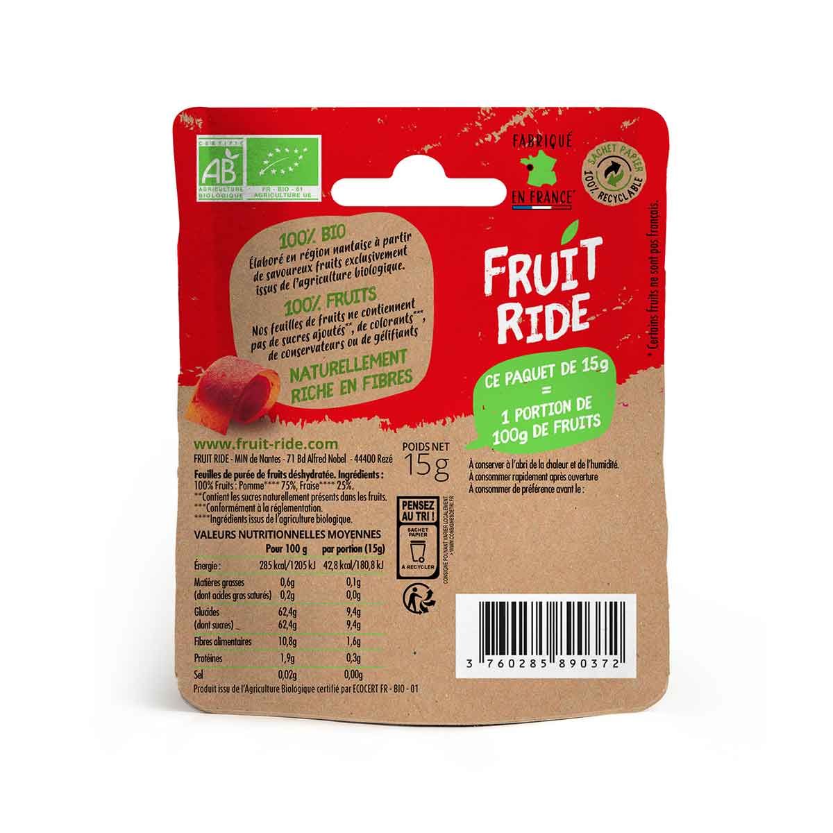 Fruit Ride fraise pomme bio