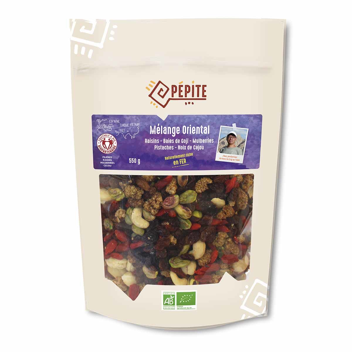 Eastern Mix - Organic dried fruits - 550 g