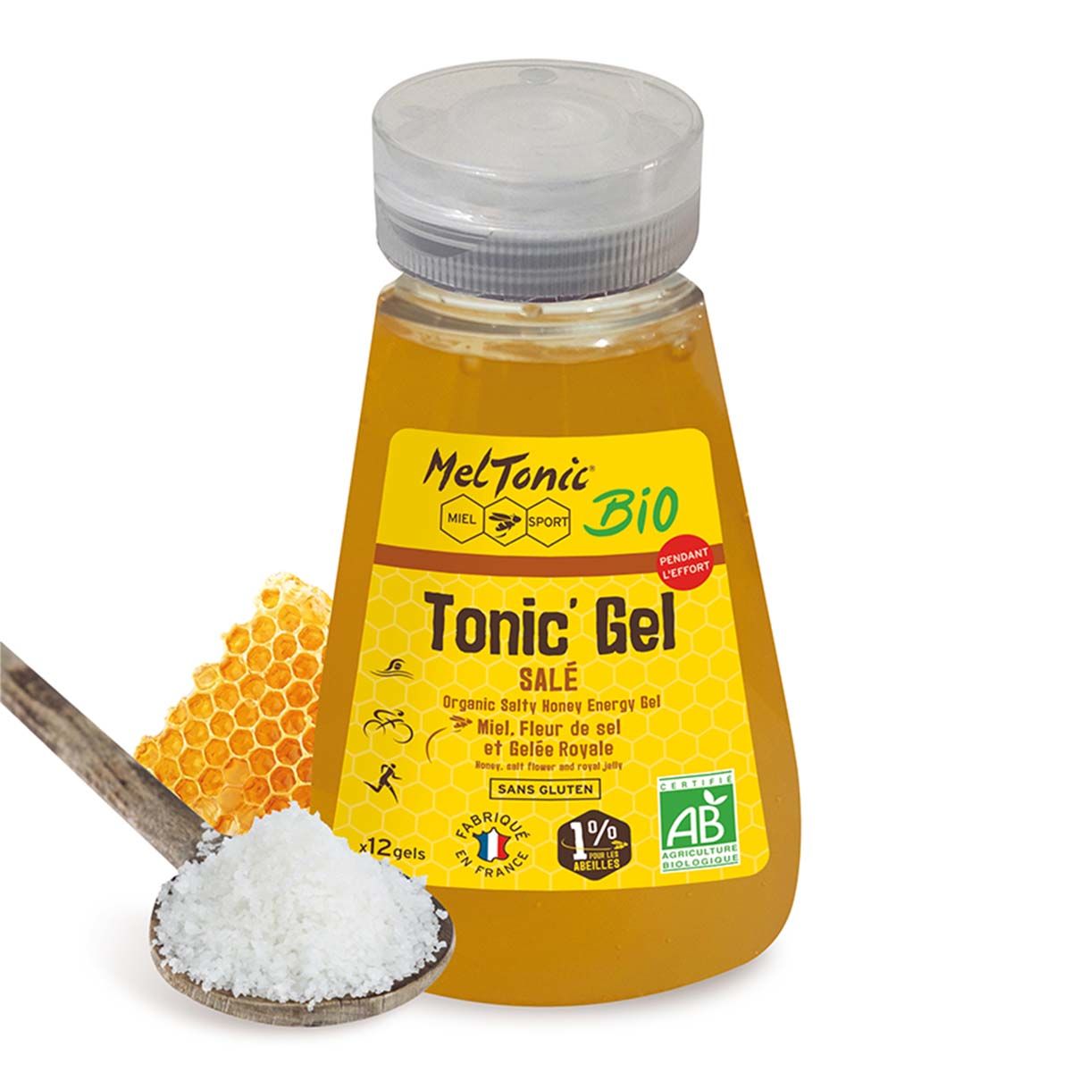 Eco-refill 12 organic gels - Meltonic Salty - Honey and salt flower