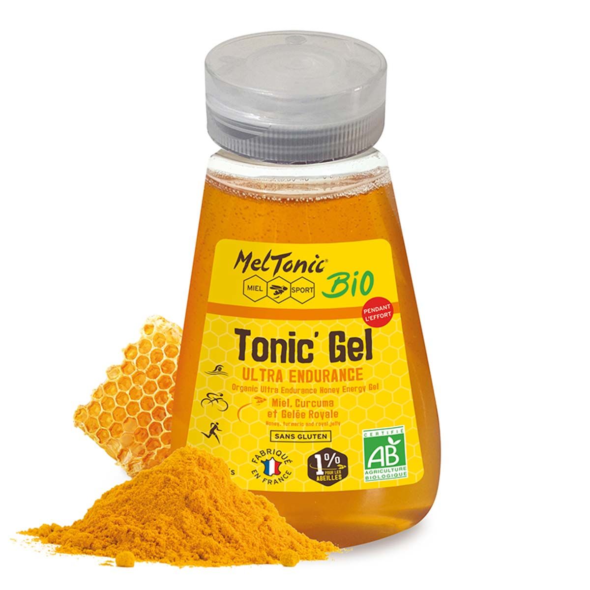 Eco-refill 12 organic gels - Meltonic Ultra Endurance - Honey and turmeric