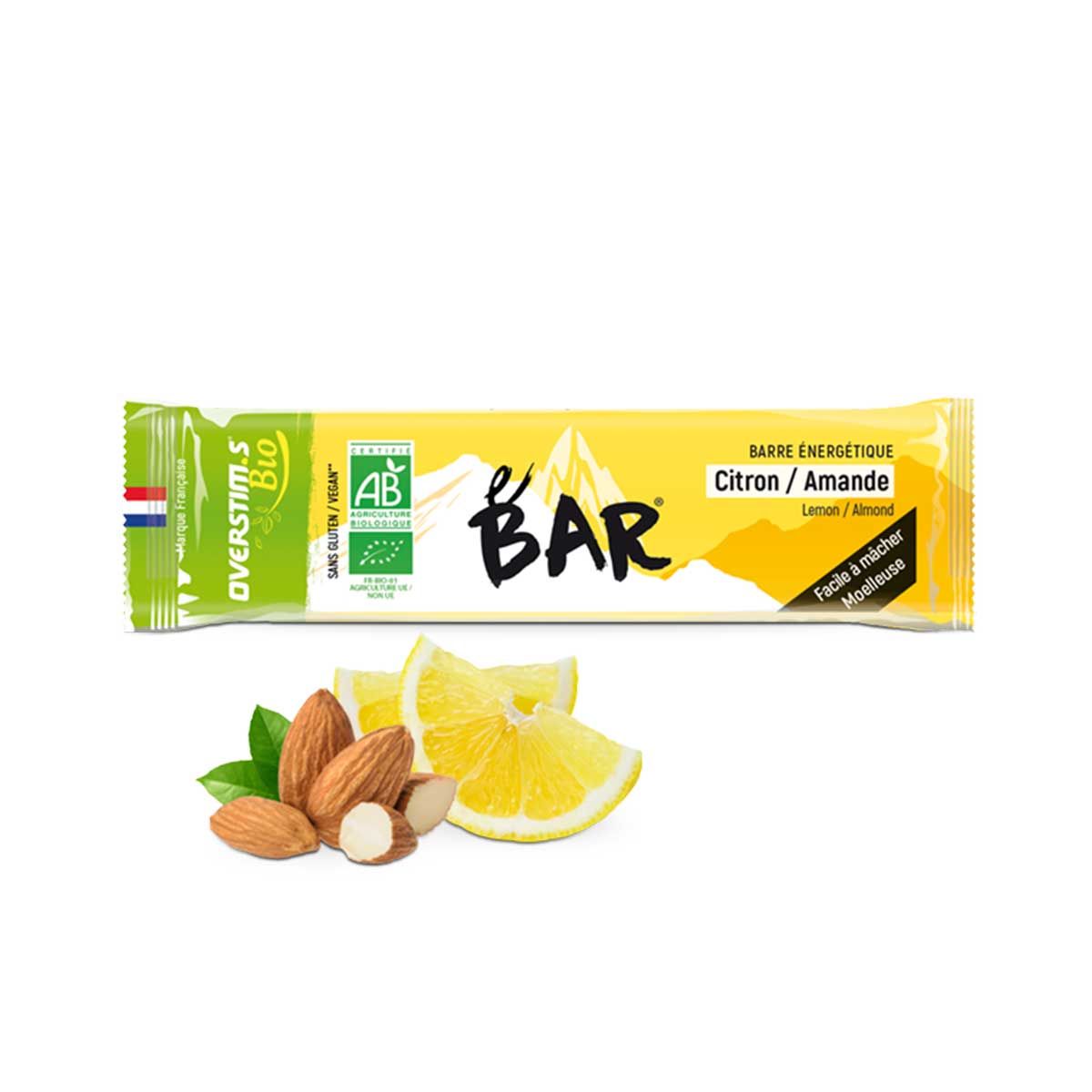 Overstim.s organic e-bar - Lemon, almonds