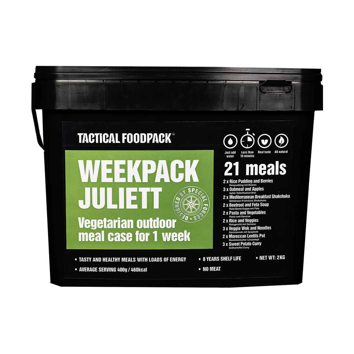 7-days vegetarian food package - Tactical WeekPack Juliett - 8 years