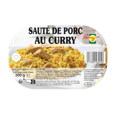 Stir-fried pork with curry