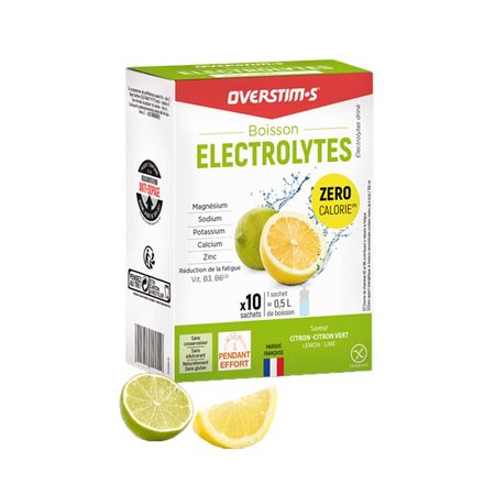 Overstim.s electrolyte drink x 10 sachets - Lemon, lime