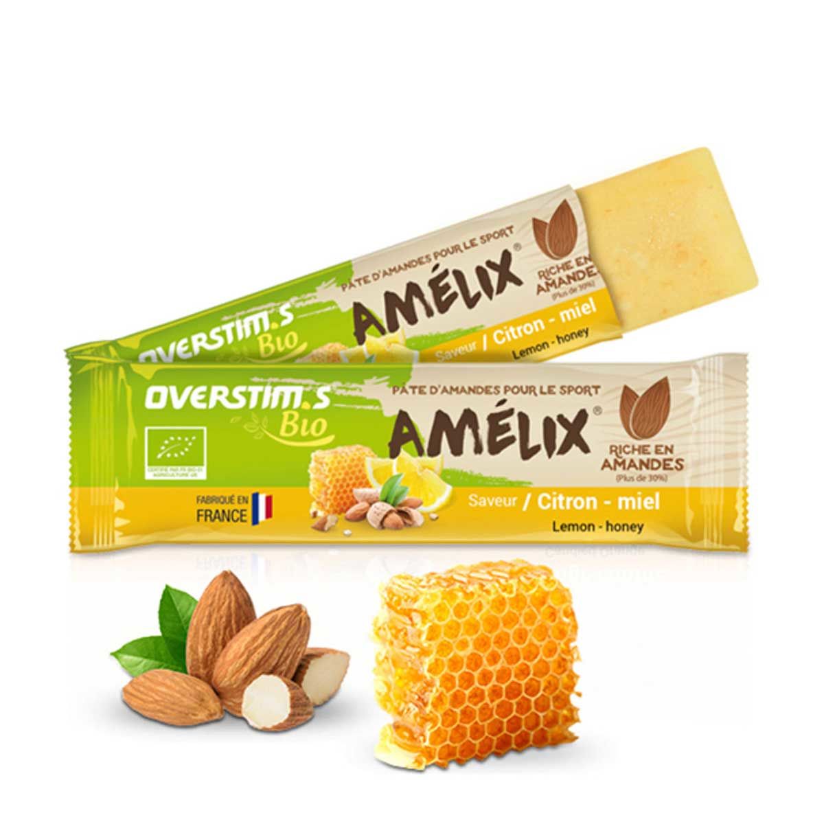 Overstim.s organic Amelix energy bar - Lemon, honey