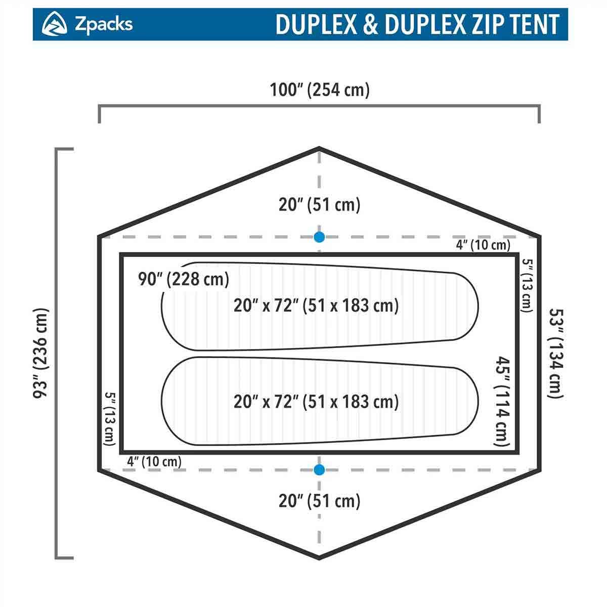 Zpacks Duplex Zip backpacking tent - 2 people