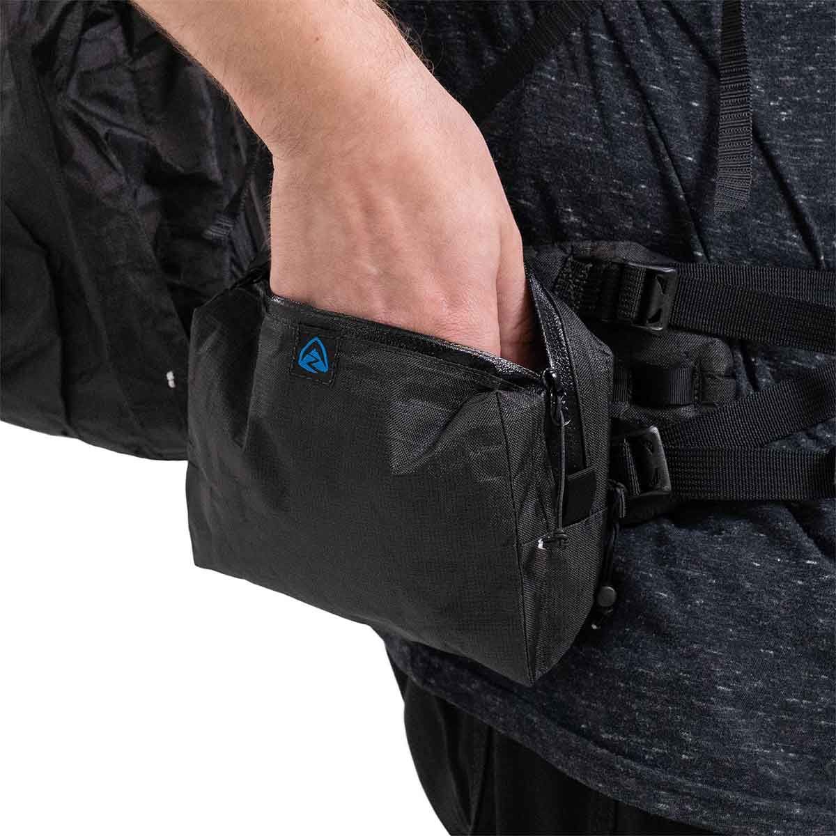 Backpack belt pouch