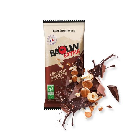 Baouw Extra organic energy bar - Chocolate, Hazelnut