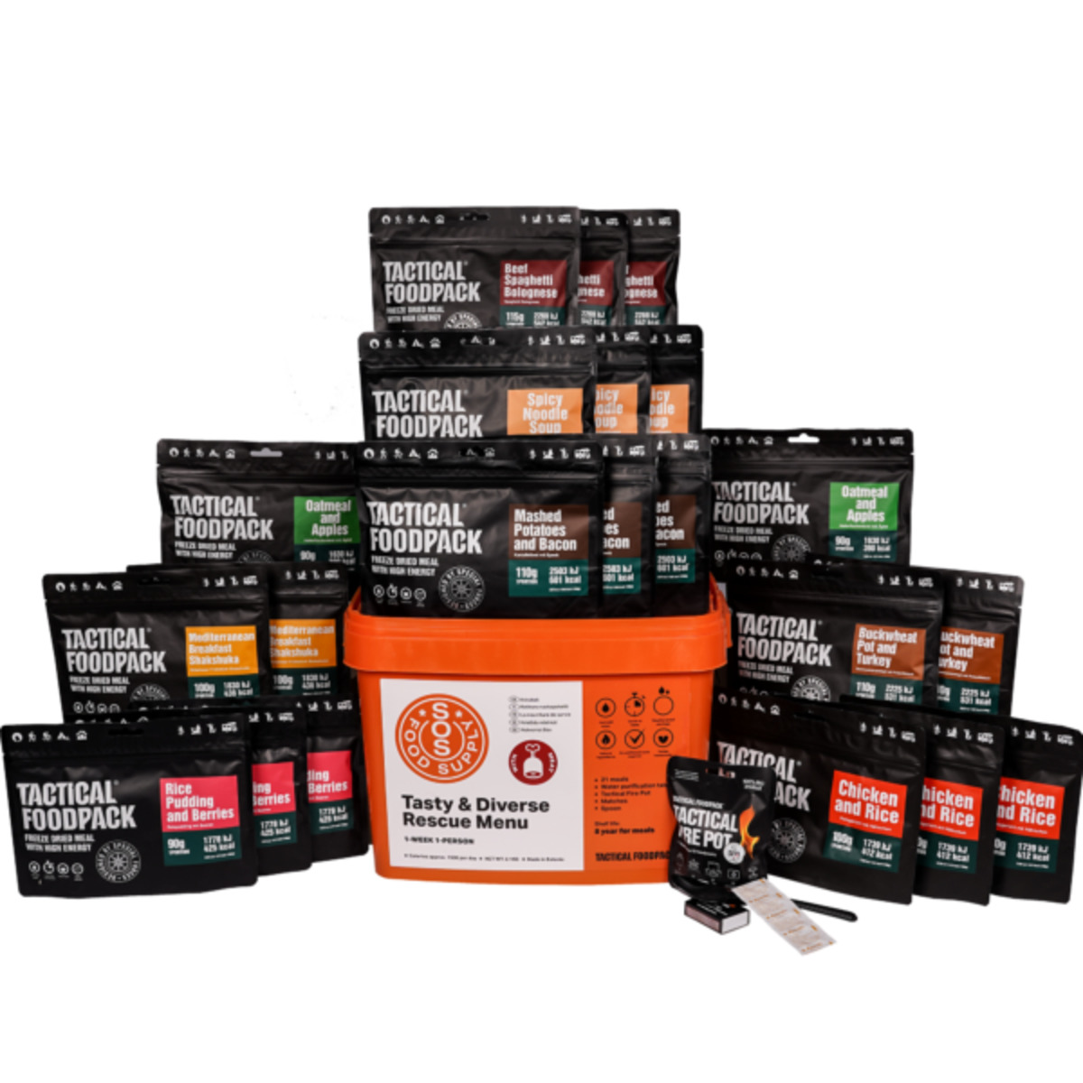 7-days food package - Tactical SOS Food Supply - 8 years