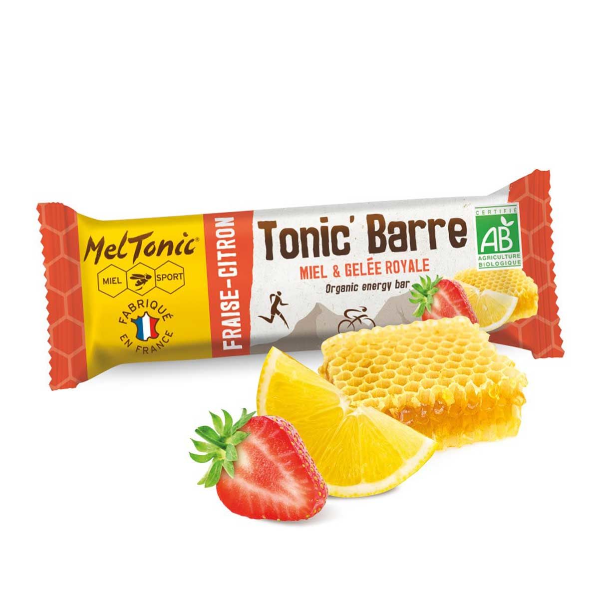 Meltonic organic energy bar - Honey, strawberry and lemon