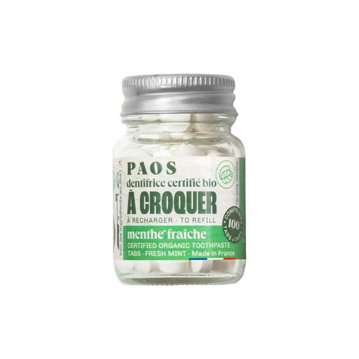 PAOS organic toothpaste to chew - Fresh mint - 100 tablets