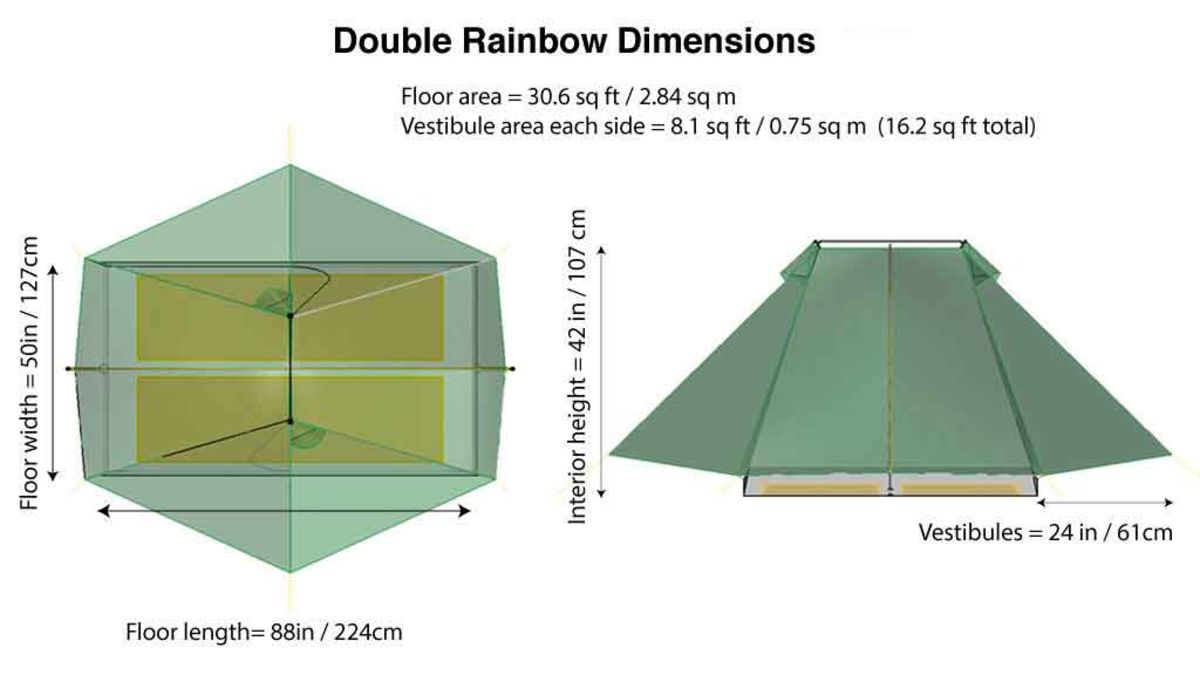 Tarptent Double Rainbow 2 backpacking tent - 2 people