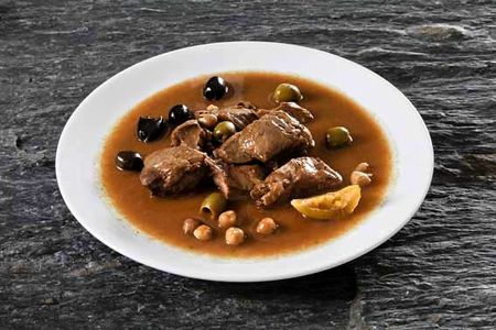 Duck tajine with olives and candied lemon